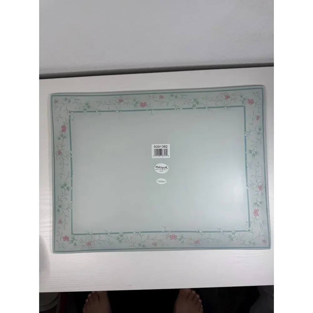 Vintage Pfaltzgraff Winterberry 3-Piece Nesting Glass Tray Set Holly Berry